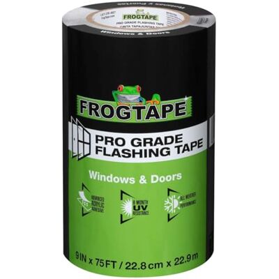 Frog Tape Pro Grade Flashing Tape for Windows & Doors All Weather & UV Resistant Flashing Tape with Advanced Acrylic Adhesive 228mm x 22.9m Frog Tape Pro Grade Flashing Tape for Windows & Doors All Weather & UV Resistant Flashing Tape with Advanced Acrylic Adhesive 228mm x 22.9m