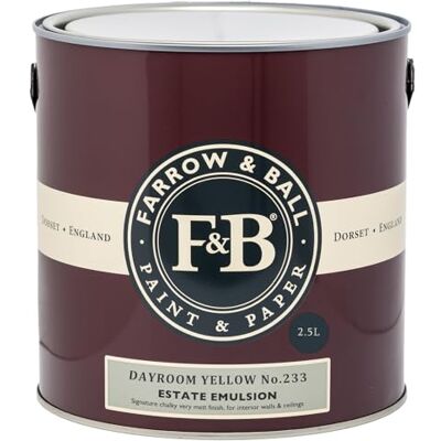 Farrow & Ball Estate Dayroom Yellow No.233 - Emulsion Paint Farrow & Ball Estate Dayroom Yellow No.233 - Emulsion Paint