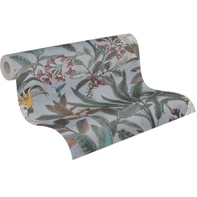 AS Creation - PintWalls II - Botanical Jungle - Grey Blue - Wallpaper AS Creation - PintWalls II - Botanical Jungle - Grey Blue - Wallpaper