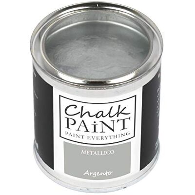 CHALK PAINT EVERYTHING - Chalk Paint Everything - Metallic Silver - 250 ml - Paint CHALK PAINT EVERYTHING - Chalk Paint Everything - Metallic Silver - 250 ml - Paint
