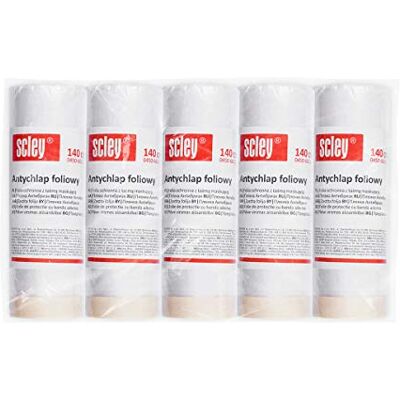 Scley A0450-660514 A0450-660514 Protective Film, Dust Protection Film Width 140 cm, Length 20 m, Pack of 5 Plastic Tarpaulin, Protective Material Series *66, Transparent Construction Film, Painter's Scley A0450-660514 A0450-660514 Protective Film, Dust Protection Film Width 140 cm, Length 20 m, Pack of 5 Plastic Tarpaulin, Protective Material Series *66, Transparent Construction Film, Painter's