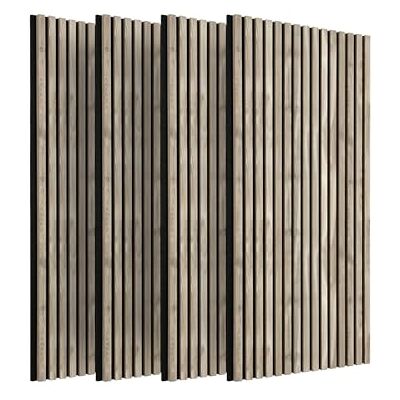 IZODEKOR Silver 3D Wooden Wall Panels for Acoustic Insulation, Wooden Acoustic Panels, Wall Decoration for Living Room, Interior Wall Cladding, Soundproofing, Set of 4 IZODEKOR Silver 3D Wooden Wall Panels for Acoustic Insulation, Wooden Acoustic Panels, Wall Decoration for Living Room, Interior Wall Cladding, Soundproofing, Set of 4