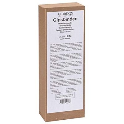 Glorex 6 9502 83 Plaster Bandages Bulk Pack 1 kg Modelling Fabric Ideal for Model Making, Masks, Decorations and for Imprint of Baby Belly Glorex 6 9502 83 Plaster Bandages Bulk Pack 1 kg Modelling Fabric Ideal for Model Making, Masks, Decorations and for Imprint of Baby Belly