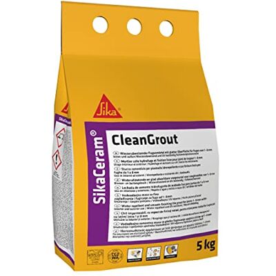 Sika – Ceram CleanGrout – High-Performance Floor and Wall Tile Grout – Water Repellent – UV Resistant – Frost Proof – Anthracite – 5kg Sika – Ceram CleanGrout – High-Performance Floor and Wall Tile Grout – Water Repellent – UV Resistant – Frost Proof – Anthracite – 5kg