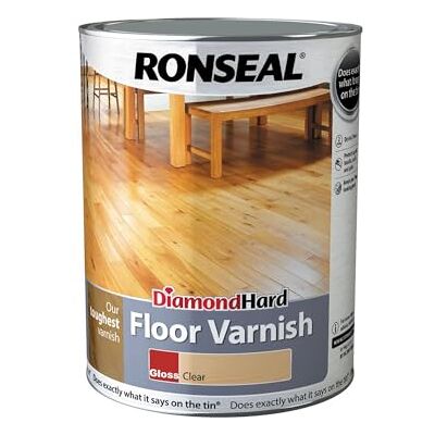 Ronseal Diamond Hard Floor Varnish Gloss - 5L Ronseal Diamond Hard Floor Varnish Gloss - 5L