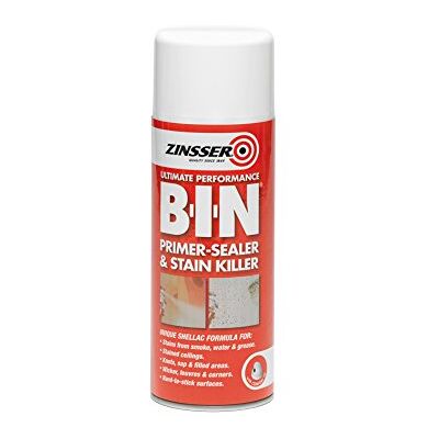 Zinsser ZN7130001E8 B.I.N Primer & Sealer Stain Killer Aerosol 400ml Zinsser ZN7130001E8 B.I.N Primer & Sealer Stain Killer Aerosol 400ml