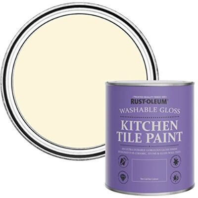 Rust-Oleum Beige Water-Resistant Kitchen Tile Paint - Water-resistant, Gloss finish, 750ml Rust-Oleum Beige Water-Resistant Kitchen Tile Paint - Water-resistant, Gloss finish, 750ml