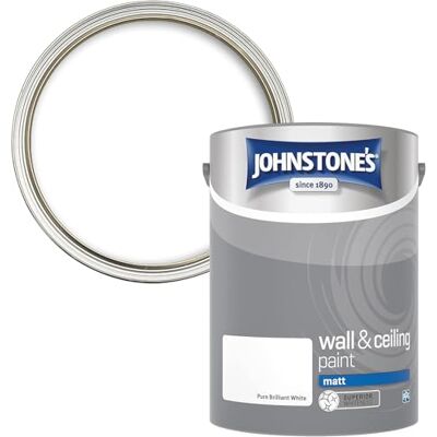 Johnstone's 5l White Matt Emulsion - Paint Johnstone's 5l White Matt Emulsion - Paint
