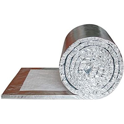 GOONSDS Ceramic Fiber Insulation Baffle Fire Blanket Single-Sided Aluminum Foil for Stoves, Furnace, Kilns, Fire ,10mmx610mmx1000mm GOONSDS Ceramic Fiber Insulation Baffle Fire Blanket Single-Sided Aluminum Foil for Stoves, Furnace, Kilns, Fire ,10mmx610mmx1000mm