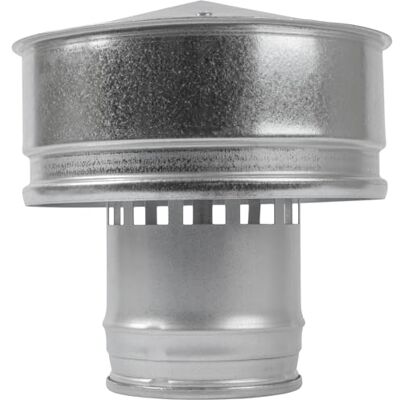 Vent Systems 100 mm / 4" Inch Galvanized Steel Roof Vent Cowl Pipe Cap for All-Seasons Stove Pipe Guard with Hat Exhaust Pipe Top for Chimney, Stove, Burner Rain Protector Pipe Insulation Vent Systems 100 mm / 4" Inch Galvanized Steel Roof Vent Cowl Pipe Cap for All-Seasons Stove Pipe Guard with Hat Exhaust Pipe Top for Chimney, Stove, Burner Rain Protector Pipe Insulation