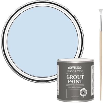 Rust-Oleum Ultra-Durable Blue Floor Tile Grout Paint Powder Blue 250ml Rust-Oleum Ultra-Durable Blue Floor Tile Grout Paint Powder Blue 250ml