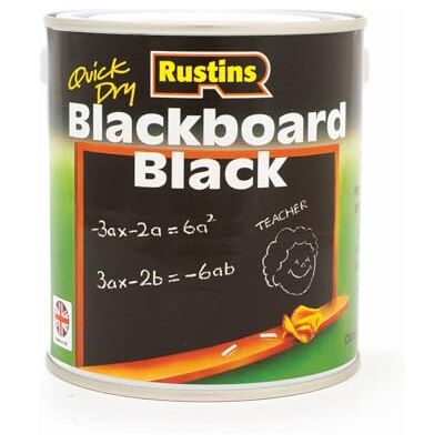 RUSTINS Blackboard Black Paint 2.5L Premium Chalkboard Coating for Creative Spaces RUSTINS Blackboard Black Paint 2.5L Premium Chalkboard Coating for Creative Spaces