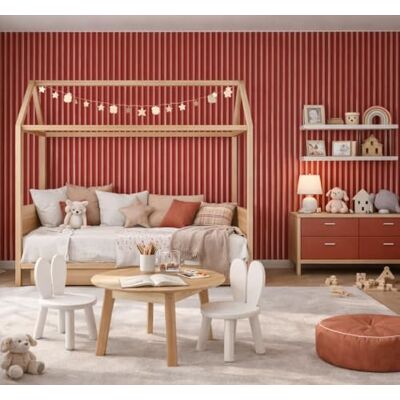Jobu Acoustic Wall Panels in Red Wonder with White Backing, 240cm x 60cm, (3 Pack) Jobu Acoustic Wall Panels in Red Wonder with White Backing, 240cm x 60cm, (3 Pack)