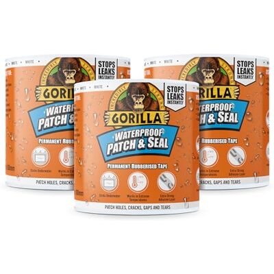 Gorilla - Patch & Seal Tape - White - 100mm x 3m Gorilla - Patch & Seal Tape - White - 100mm x 3m