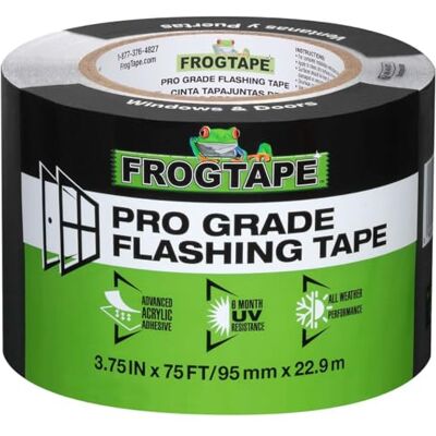Frog Tape Pro Grade Flashing Tape for Windows & Doors All Weather & UV Resistant Flashing Tape with Advanced Acrylic Adhesive 95mm x 22.9m Frog Tape Pro Grade Flashing Tape for Windows & Doors All Weather & UV Resistant Flashing Tape with Advanced Acrylic Adhesive 95mm x 22.9m
