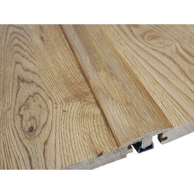 Ambience Hardwood Flooring Solid Oak Pre-Finished (Lacquered) 900mm Twin 'T' Moulding/Profile/Cover Strip/Threshold/Door Bar with Plastic Fixing Strip Ambience Hardwood Flooring Solid Oak Pre-Finished (Lacquered) 900mm Twin 'T' Moulding/Profile/Cover Strip/Threshold/Door Bar with Plastic Fixing Strip