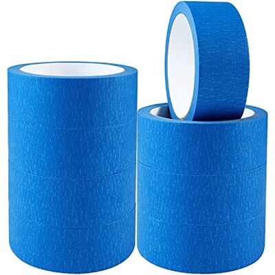 NORTHERN BROTHERS Wide Masking Tape 36mm Indoor Painting and Decorating Blue Decorators Tape for Painting 8 Pack Painter Tape NORTHERN BROTHERS Wide Masking Tape 36mm Indoor Painting and Decorating Blue Decorators Tape for Painting 8 Pack Painter Tape