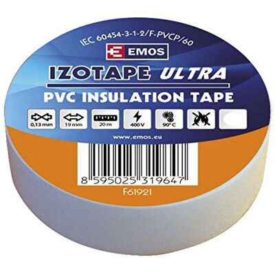 EMOS 10 PVC Insulating Tape White - Electrical Tape EMOS 10 PVC Insulating Tape White - Electrical Tape