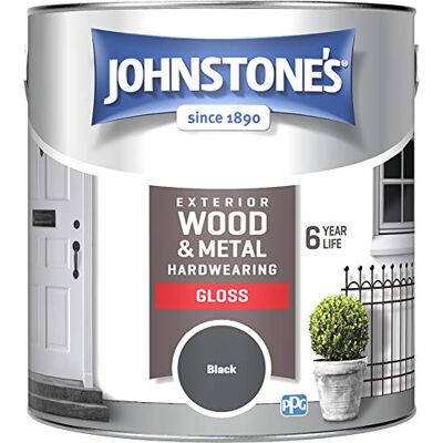 Johnstone's - Exterior Hardwearing Gloss - Black - Paint Johnstone's - Exterior Hardwearing Gloss - Black - Paint