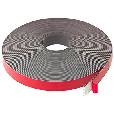 FIRST4MAGNETS MagFlex® Flexible Magnetic Tape with Foam Self Adhesive Designed to Provide a Strong Grip on Magnetic Metal Based Surfaces Polarity A 25.4mm Wide 5m Length FIRST4MAGNETS MagFlex® Flexible Magnetic Tape with Foam Self Adhesive Designed to Provide a Strong Grip on Magnetic Metal Based Surfaces Polarity A 25.4mm Wide 5m Length
