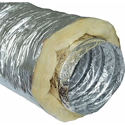 Prostko LTD Aluminium Insulated Flexible Hose 10m Flexipipe Air Ducting Tube Acoustic Pipe (203mm) Prostko LTD Aluminium Insulated Flexible Hose 10m Flexipipe Air Ducting Tube Acoustic Pipe (203mm)