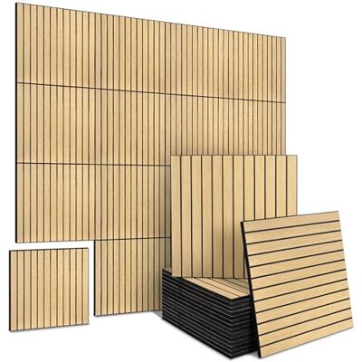 sunwings 16-Pack Peel and Stick Acoustic Wall Panels, 30cm x 30cm PET Soundproof & Noise Cancelling Acoustic Felt, Self-Adhesive 3D Sound Absorbing Slat Wall Paneling for Interior Wall Decor, Natural sunwings 16-Pack Peel and Stick Acoustic Wall Panels, 30cm x 30cm PET Soundproof & Noise Cancelling Acoustic Felt, Self-Adhesive 3D Sound Absorbing Slat Wall Paneling for Interior Wall Decor, Natural