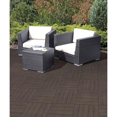 Nicoman 40 Pack Brown Garden Patio Composite Decking Tiles - Decking Tiles Nicoman 40 Pack Brown Garden Patio Composite Decking Tiles - Decking Tiles