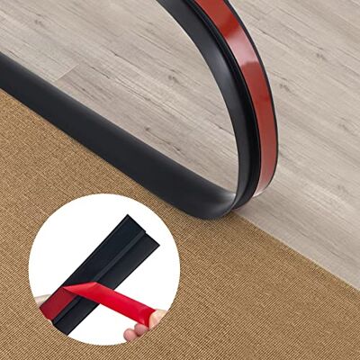 Gaahing Peel and Stick Floor Transition Strip, Carpet to Tile Transition Edging Trim Suitable for Doorways Threshold (Cover Height Within 5mm) Gaahing Peel and Stick Floor Transition Strip, Carpet to Tile Transition Edging Trim Suitable for Doorways Threshold (Cover Height Within 5mm)