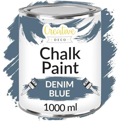 Creative Deco 1l azul denim chalk paint for furniture & wood - Paint Creative Deco 1l azul denim chalk paint for furniture & wood - Paint