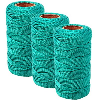 Dapetz ® 3 Pc Green 70M Builders Building Nylon Brick Line Measuring Masonry Rope String Line Abrasion and Alkali Resistant Suitable for Building and Groundwork, Gardening etc. Dapetz ® 3 Pc Green 70M Builders Building Nylon Brick Line Measuring Masonry Rope String Line Abrasion and Alkali Resistant Suitable for Building and Groundwork, Gardening etc.