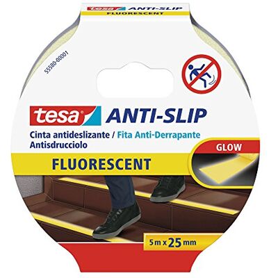 tesa UK Cinta Antideslizante 5m x 25mm Fluorescente tesa UK Cinta Antideslizante 5m x 25mm Fluorescente
