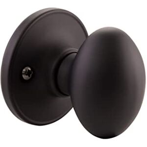 Design House 779165 Egg Dummy Door Knob, Matte Black Design House 779165 Egg Dummy Door Knob, Matte Black