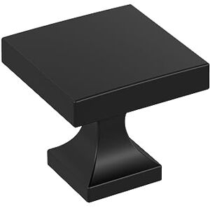 Amerock 10BX37024MB Matte Black Cabinet Knob 1-1/16 inch (27mm) Length 10 Pack Pedestal Furniture Hardware Amerock 10BX37024MB Matte Black Cabinet Knob 1-1/16 inch (27mm) Length 10 Pack Pedestal Furniture Hardware