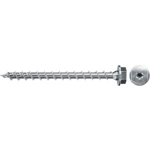 fischer PowerFast II HWTF 8.0 x 100, Powerful Wood Screws with Hex Head, Inner Star Socket and Full Thread, for Constructive Wood Construction, Pack of 50 fischer PowerFast II HWTF 8.0 x 100, Powerful Wood Screws with Hex Head, Inner Star Socket and Full Thread, for Constructive Wood Construction, Pack of 50