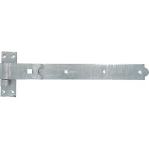 Merriway BH07132 Gate Hinge Heavy Duty Hook & Band Straight Flat Galvanised, Silver Tone, 400 x 45 x 4mm Merriway BH07132 Gate Hinge Heavy Duty Hook & Band Straight Flat Galvanised, Silver Tone, 400 x 45 x 4mm