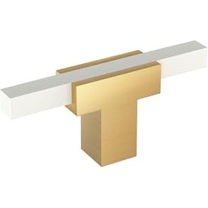 Amerock Urbanite 2-3/4 inch (70mm) Length Champagne Bronze/White Cabinet Knob, BP67CZWHT Amerock Urbanite 2-3/4 inch (70mm) Length Champagne Bronze/White Cabinet Knob, BP67CZWHT