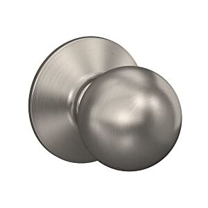 SCHLAGE F10ORB619 Orbit Passage Knob, Satin Nickel SCHLAGE F10ORB619 Orbit Passage Knob, Satin Nickel