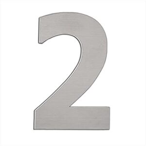 EVI Herrajes 640/120 House Numbers "2" de 120 mm, finish matt inox Stainless Steel 304, Adhesive 3m EVI Herrajes 640/120 House Numbers "2" de 120 mm, finish matt inox Stainless Steel 304, Adhesive 3m