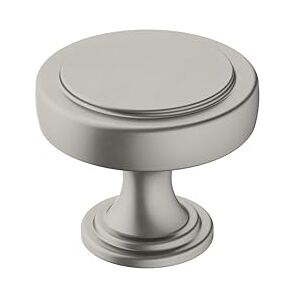 Amerock Cabinet Knob Satin Nickel 1-1/2 inch (38 mm) Diameter Exceed 1 Pack Drawer Knob Cabinet Hardware Amerock Cabinet Knob Satin Nickel 1-1/2 inch (38 mm) Diameter Exceed 1 Pack Drawer Knob Cabinet Hardware