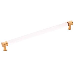 Hickory Hardware P3711-CABGB Midway Collection Pull 12 Inch Hole Center, Center to Center, Crysacrylic with Brushed Golden Brass Hickory Hardware P3711-CABGB Midway Collection Pull 12 Inch Hole Center, Center to Center, Crysacrylic with Brushed Golden Brass