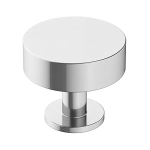 Amerock Cabinet Knob Polished Chrome 1-1/4 inch (32 mm) Diameter Radius 1 Pack Drawer Knob Cabinet Hardware Amerock Cabinet Knob Polished Chrome 1-1/4 inch (32 mm) Diameter Radius 1 Pack Drawer Knob Cabinet Hardware