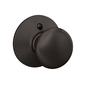 SCHLAGE F170PLY716 F170 Plymouth Decorative Round Dummy Door Knob, 2-1/8 in Dia X 2-5/16 in D, Aged Bronze, One Sided Non Turning SCHLAGE F170PLY716 F170 Plymouth Decorative Round Dummy Door Knob, 2-1/8 in Dia X 2-5/16 in D, Aged Bronze, One Sided Non Turning