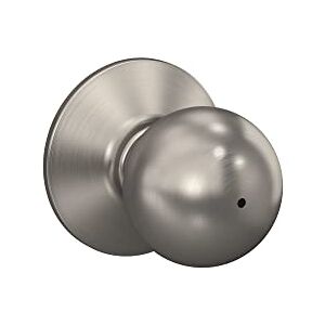 SCHLAGE F40ORB619 Orbit Privacy Knob, Satin Nickel SCHLAGE F40ORB619 Orbit Privacy Knob, Satin Nickel