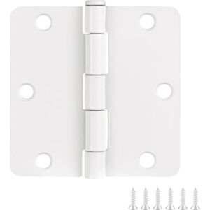 Design House Door Hinges for Interior Doors 6-Pack 3.5-inch x 3.5-inch – Rounded 1/4-inch Radius Steel Door Hinge – Painted White – Fits Standard Doors – 186049 Design House Door Hinges for Interior Doors 6-Pack 3.5-inch x 3.5-inch – Rounded 1/4-inch Radius Steel Door Hinge – Painted White – Fits Standard Doors – 186049