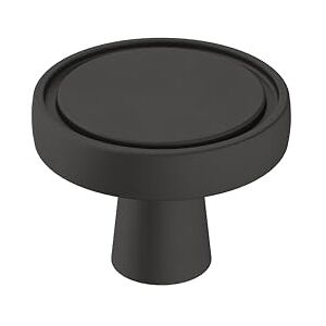 Amerock Cabinet Knob Matte Black 1-3/8 inch (35 mm) Diameter Destine 1 Pack Drawer Knob Cabinet Hardware Amerock Cabinet Knob Matte Black 1-3/8 inch (35 mm) Diameter Destine 1 Pack Drawer Knob Cabinet Hardware