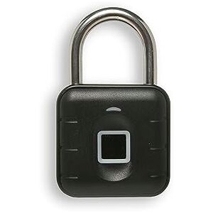 Groov-e My Lock Smart Padlock with Biometric Fingerprint Recognition & 10 Fingerprints Memory Zinc Alloy Lock with Stainless Steel Shackle 12-Month Battery Life, Batteries Included Groov-e My Lock Smart Padlock with Biometric Fingerprint Recognition & 10 Fingerprints Memory Zinc Alloy Lock with Stainless Steel Shackle 12-Month Battery Life, Batteries Included