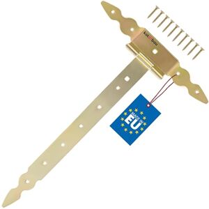 KOTARBAU T Hinges Gold Length 400 mm Cross Hinges Galvanised Steel Garden Gate Hinge Wooden Door Hinge Heavy Duty Door Hinges KOTARBAU T Hinges Gold Length 400 mm Cross Hinges Galvanised Steel Garden Gate Hinge Wooden Door Hinge Heavy Duty Door Hinges