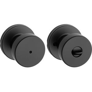 Kwikset 97300-935 Pismo Door Knob, Matte Black, Round Rose Kwikset 97300-935 Pismo Door Knob, Matte Black, Round Rose