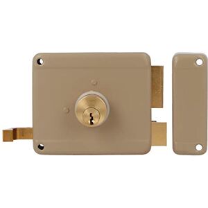 Amig 77 Lock - Overlap Lock, Handle, Steel, Beige - Lock for Wooden Doors Amig 77 Lock - Overlap Lock, Handle, Steel, Beige - Lock for Wooden Doors