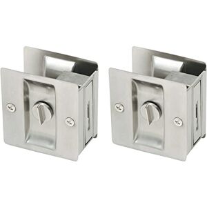 Design House 182121 Pocket Door Bed and Bath Lock, 2-Pack, Satin Nickel Design House 182121 Pocket Door Bed and Bath Lock, 2-Pack, Satin Nickel
